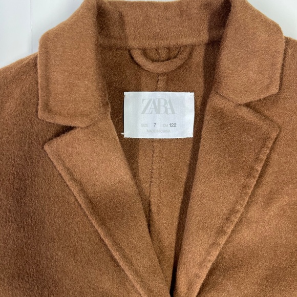 Zara Girls Wool Blend Coat Size 7 NWOT - Picture 2 of 3